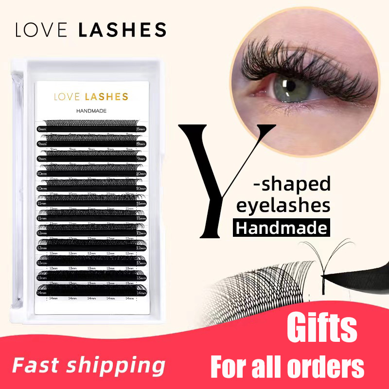 Eyelash Extension Double Volume - 러브 래쉬 YY 모양 속눈썹, 가짜