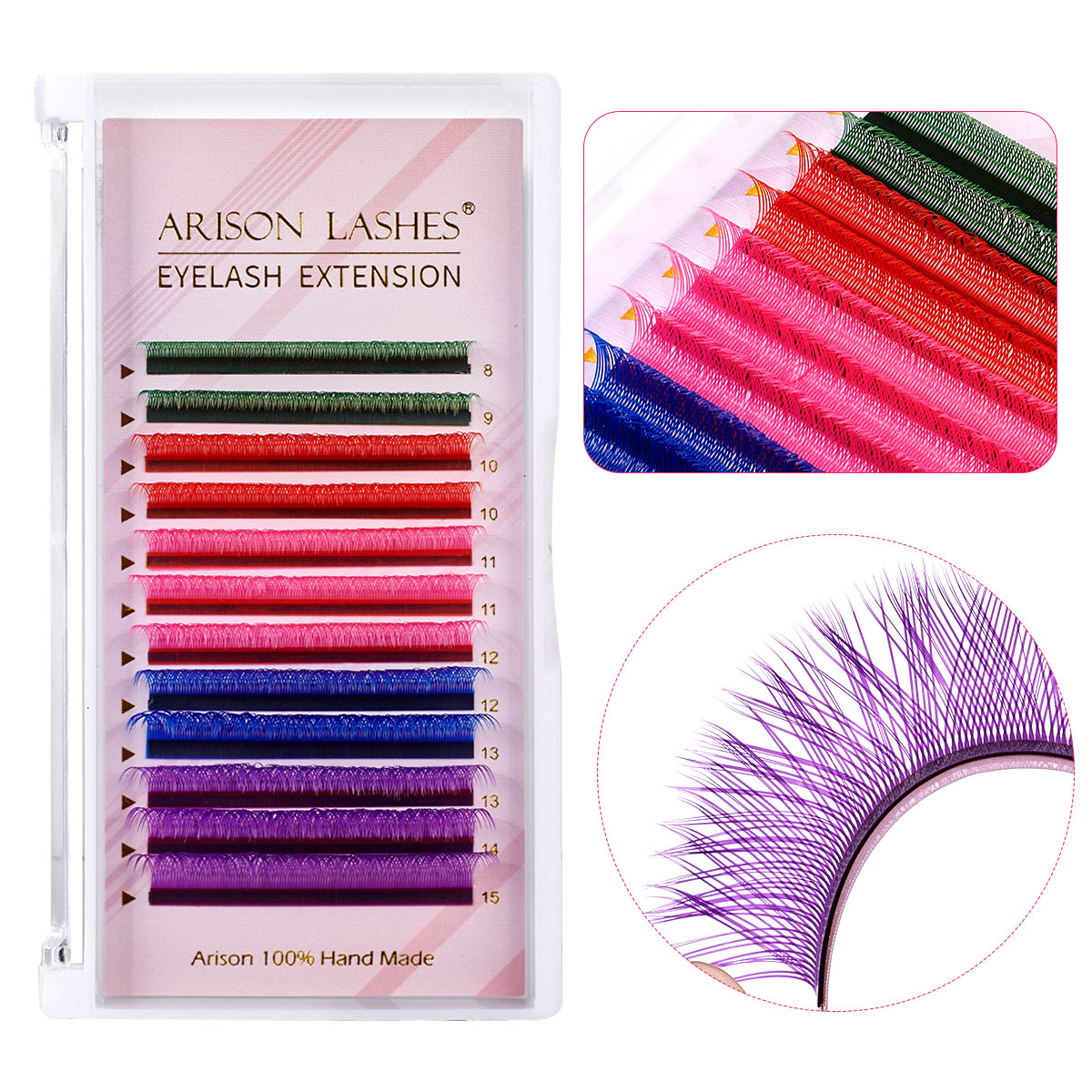 ARISON 혼합 색상 YY 속눈썹 미리 만들어진 볼륨 - Eyelash Extension Double Volume 리뷰 및 가격