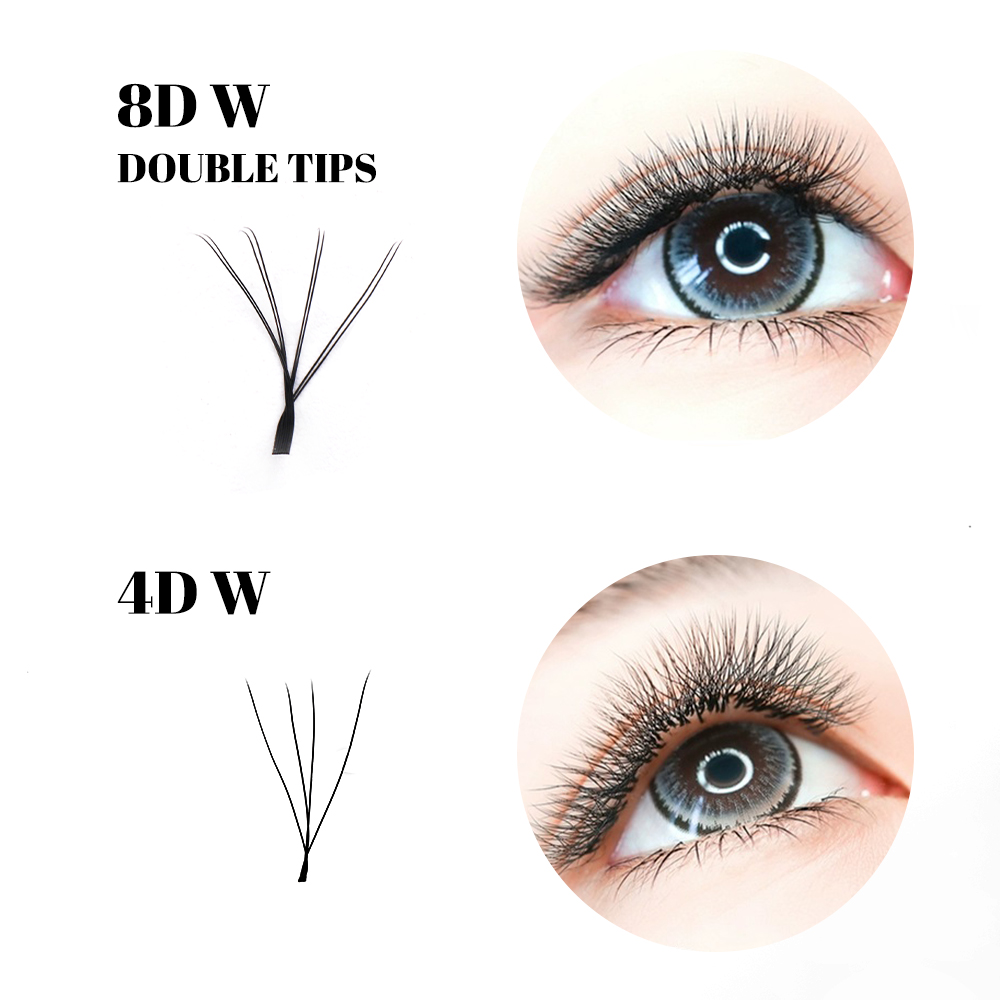 젬머리 4D/6D/8D/10D W 래쉬 더블팁 W형 속 - Eyelash Extension Double Volume 리뷰 및 가격